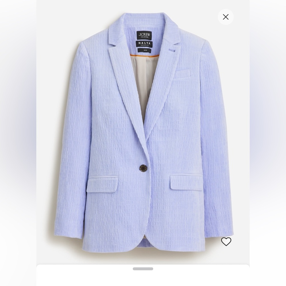 J.Crew Collection Alfie blazer in Italian Corduroy - size 16 NWT